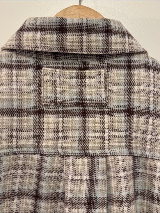 FREE PEOPLE WE THE FREE ASHLEY PLAID SHIRT IVORY COMBO KRISTA Medium - Picture 8 of 10